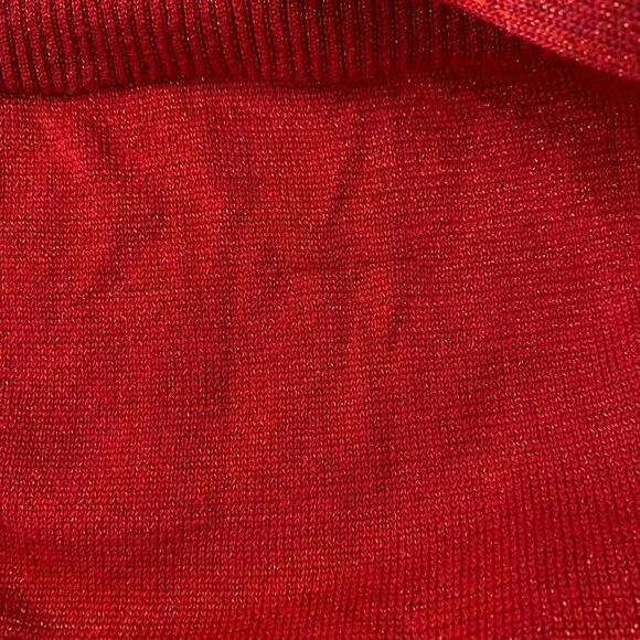 Free People Red Knit Sweater Belted Mini Dress Long Sleeve - Picture 10 of 14